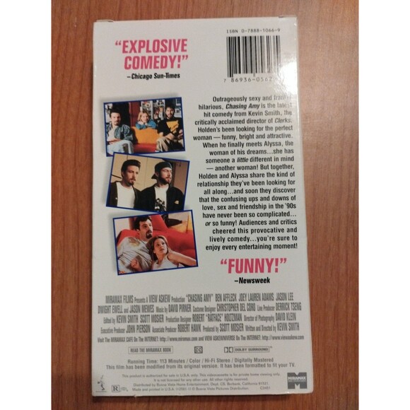 Chasing Amy (1997) VHS Cult Kevin Smith RomCom Ben Affleck Joey Lauren Adams - Picture 3 of 7